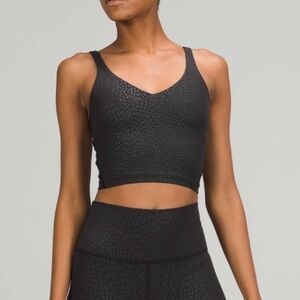 Lululemon align tank jewel emboss black size 6